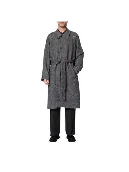 Długi płaszcz Paul Smith wełniany czarny