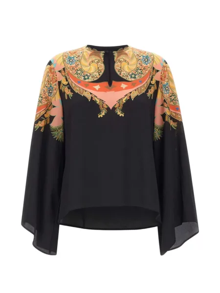 Bluză Etro cu model paisley evazată negru