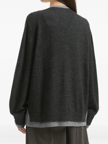 Cardigan Tout A Coup cu broderie gri