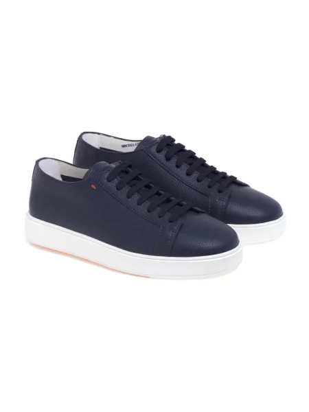 Sneakersy Santoni skórzane niebieskie