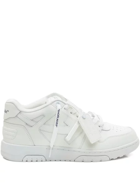 Sneakerși Off-white din piele alb