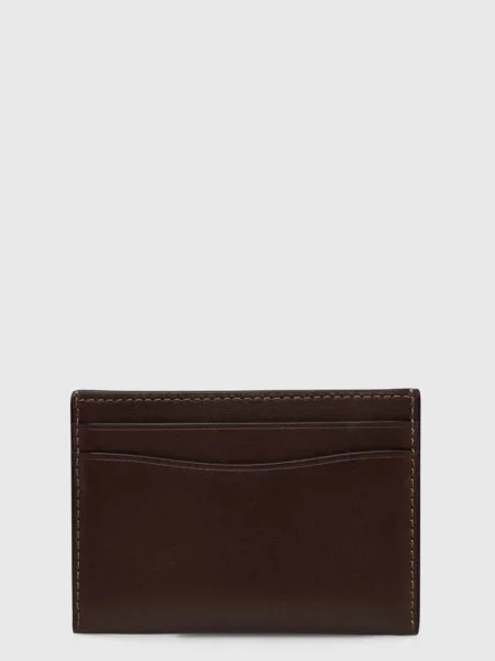 Coach Usnjen etui za kartice Essential Card Case rjava