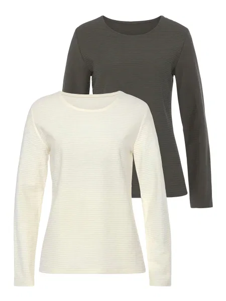 LASCANA Tričko / khaki béžová