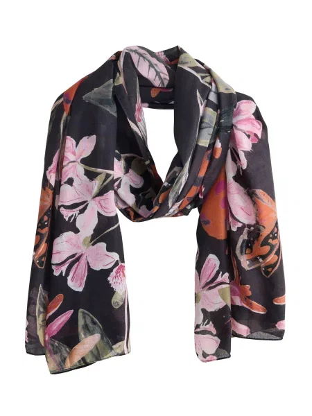 Next Fular verde kiwi / portocaliu închis / roz negru