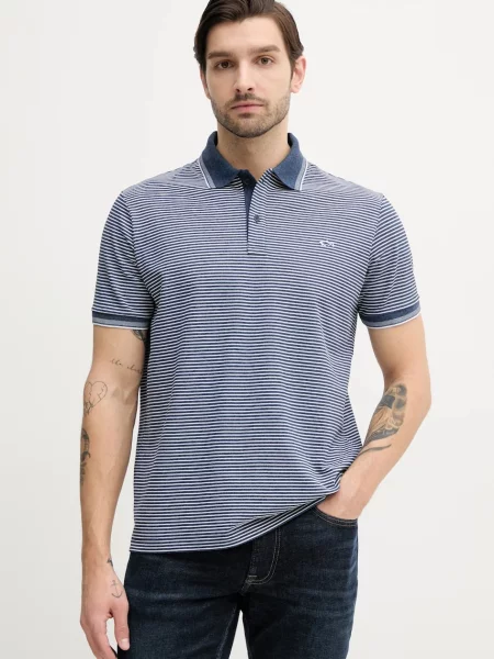 Polo majica Paul&Shark za muškarce tamno s uzorkom plava