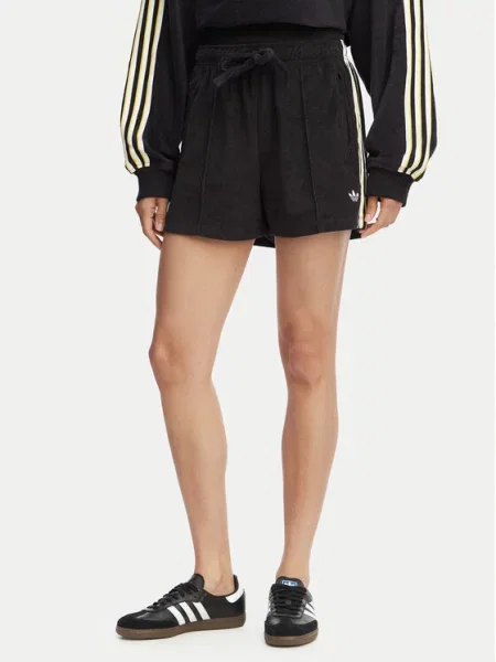 Adidas Szorty sportowe Terry Towel Firebird czarny
