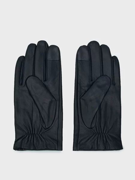 Шкіряні рукавички Tommy Hilfiger сині