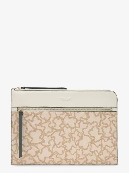 Tous torba za laptop za žene od imitacije kože bež