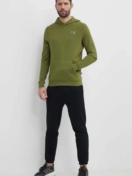 Bluza z kapturem Puma z kapturem zielona