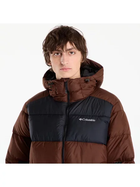 Pánska zateplená bunda Columbia Pike Lake II Hooded tobacco/black hnedá
