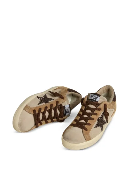 Велурени маратонки Golden Goose златисто