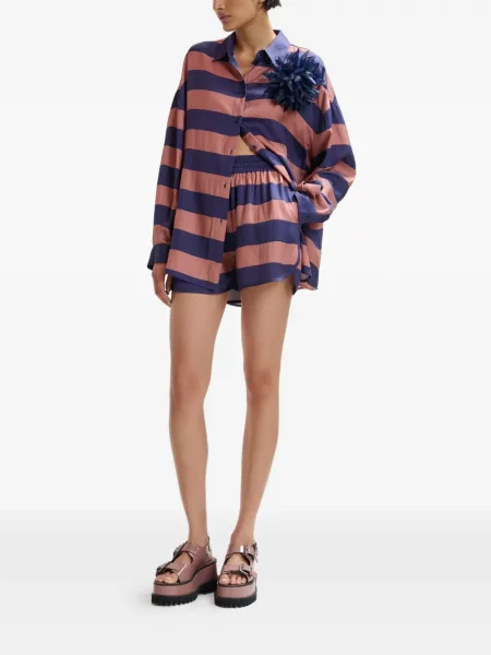 Pantaloni scurți Essentiel Antwerp cu cordon violet