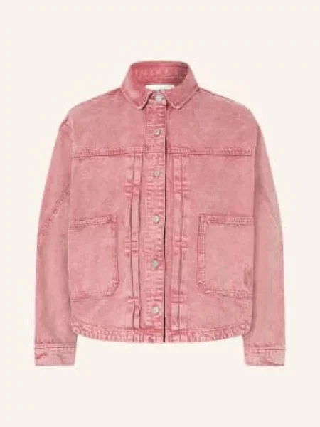 Ba&Sh Džínová Bunda Runo pink
