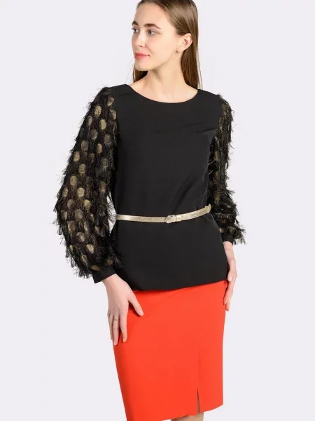 CAT ORANGE ­ Блуза с длинным рукавом чорна