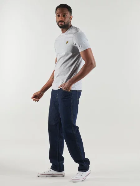 Lyle & Scott Majica zlatno žuta / melange / crna siva