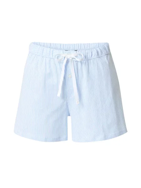 Lauren Ralph Lauren Pantaloni de pijama albastru deschis alb