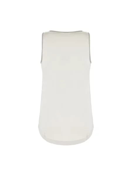 Satynowy top Brunello Cucinelli beżowy