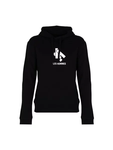 Bluza z kapturem Les Hommes z kapturem czarna