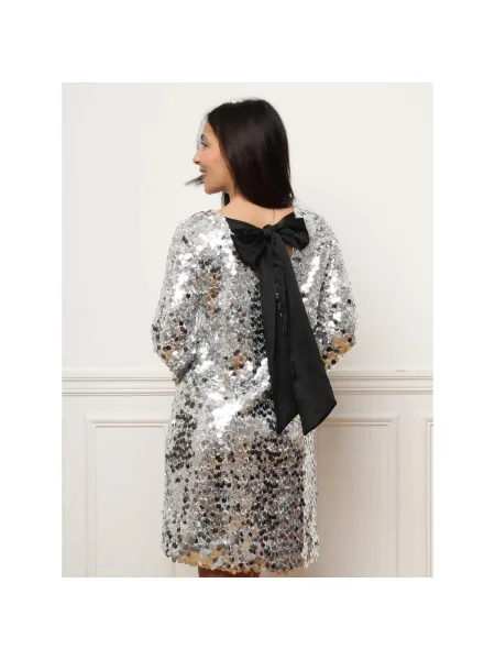 Rochie La Modeuse argintiu