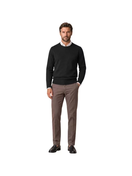 Pantaloni chino Borghese elegante maro