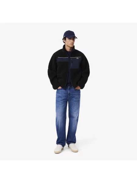 Lacoste Kurtka Z Zamkiem Z Blokadą Koloru Regular Fit czarna