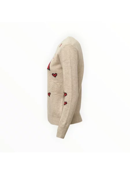 Sweter Mc2 Saint Barth wełniany beżowy