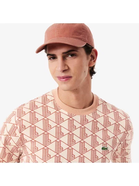Lacoste Koszulka Z Monogramem brązowy