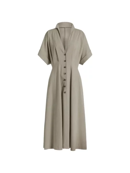 Scurt rochie midi Alberta Ferretti verde