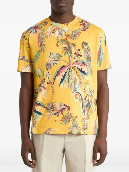 Tricou Etro cu imagine galben