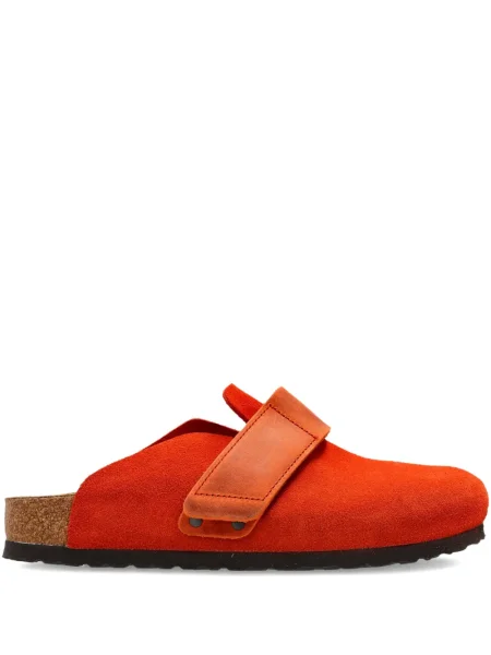 Δερμάτινα με τιράντες mules Birkenstock πορτοκαλί