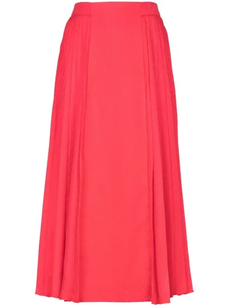 Jedwabna mały spódnica plisowana Balmain elegancka różowa