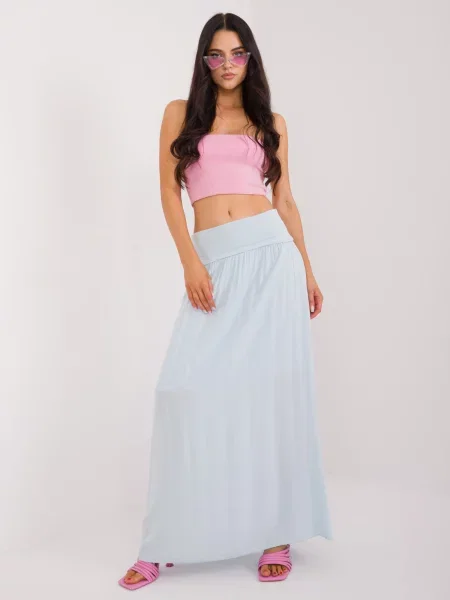 Fusta maxi Fashionhunters albastru
