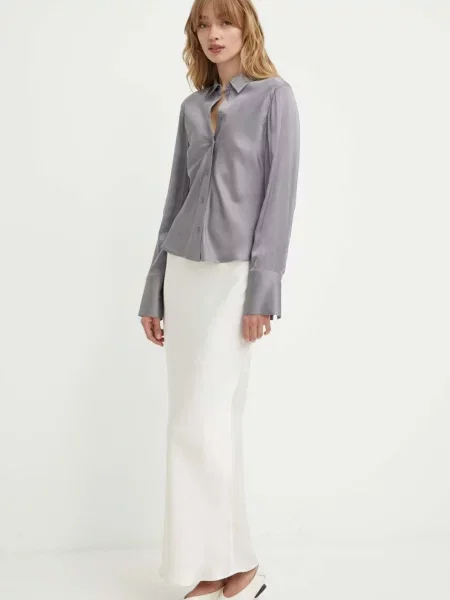 Samsøe Samsøe Spódnica Satynowa Saagneta weiss biała