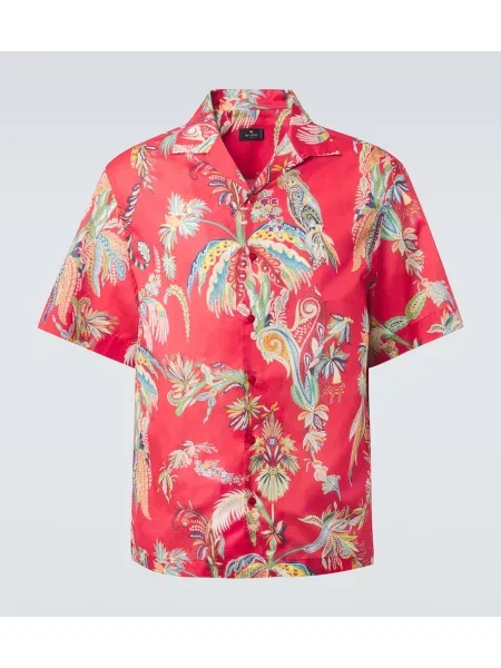 Cămașă Etro cu model paisley roșu