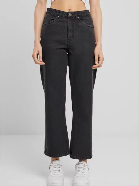 Jeansy straight leg Urban Classics czarne