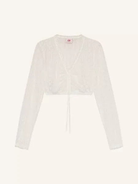 Spieth & Wensky Bluzka Bawarska Gaisach Z Koronki weiss biała