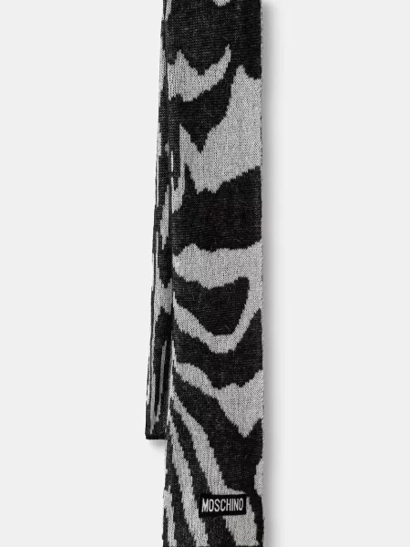 Moschino fular pentru femei cu amestec de lână gri