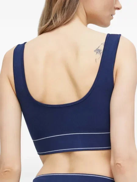 Pletene prugaste kratke hlače Polo Ralph Lauren veze bijela