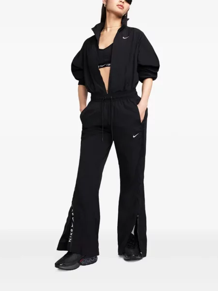 Top sport Nike din fleece plisat fără mâneci alb