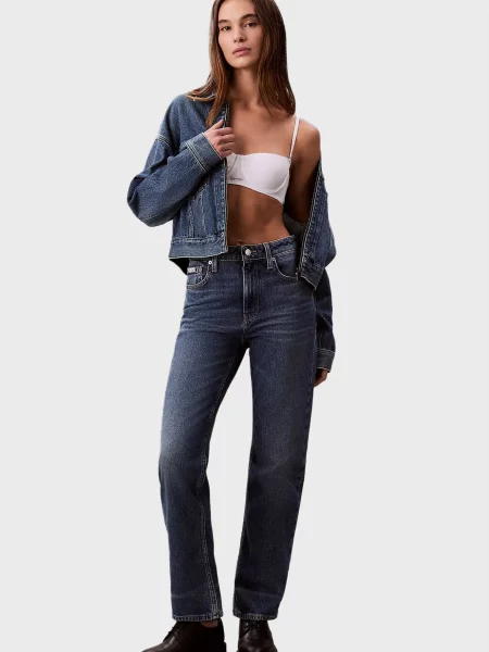 Джинсы Calvin Klein Jeans с высокой посадкой синие