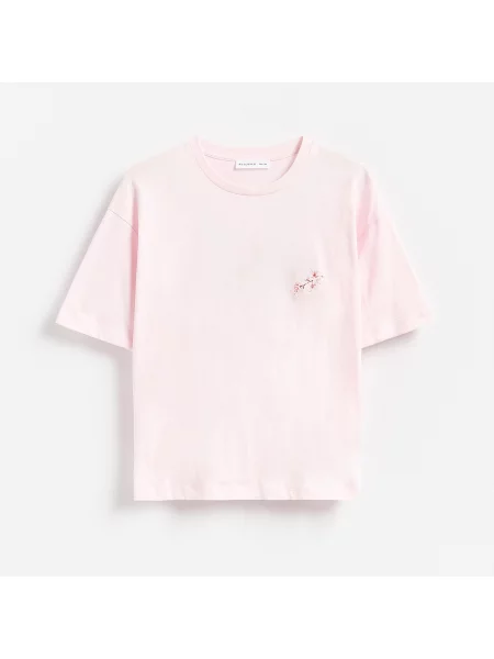 Reserved Hátán mintás póló pasztellpink