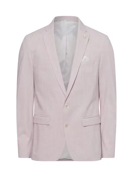 Finshley & Harding London marynarka garniturowa Brixdon Mężczyźni Slim Fit wypukły wzór tkaniny 44 różowy
