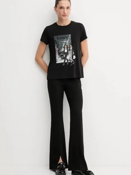 Трикотажная футболка Dkny черная