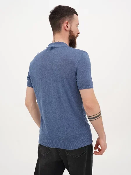 Поло Mustang Jeans голубое
