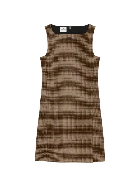 Rochie mini Courreges cu model pepito maro