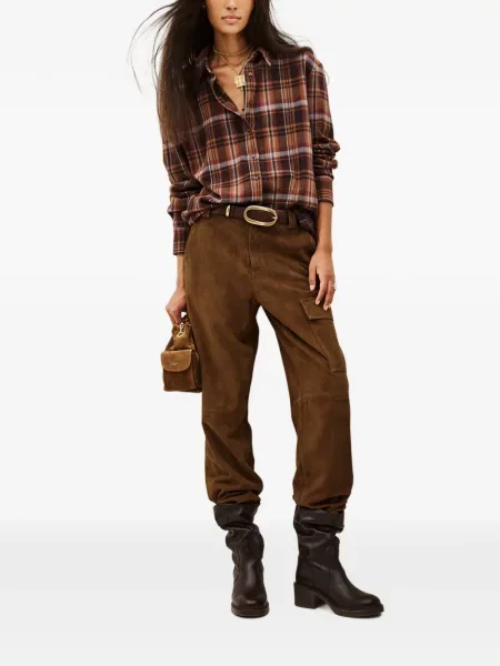 Pantaloni cargo Ba&sh conici maro