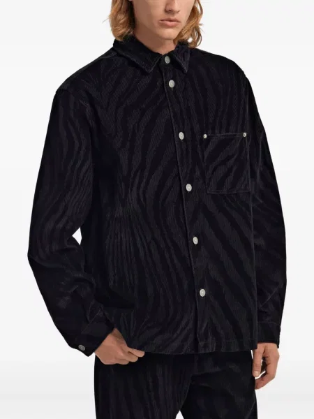 Cămașă Roberto Cavalli cu imagine cu model zebră negru
