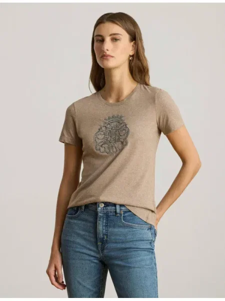 LAUREN RALPH LAUREN Tricou | Relaxed fit bej