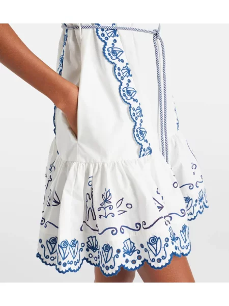 Rochie Alemais cu broderie alb