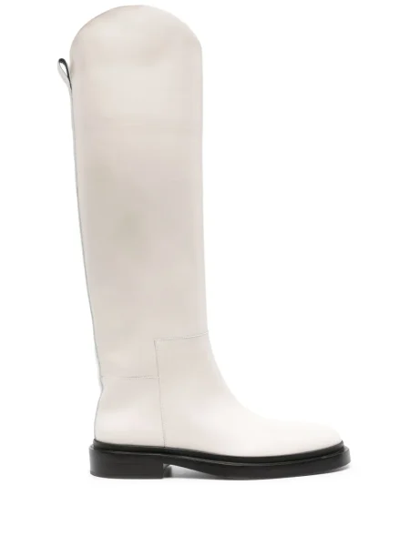 Cizme Jil Sander din piele alb